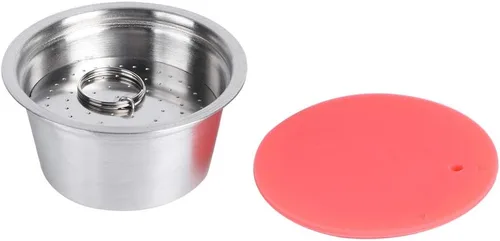 Vista 8 de Taza de cápsula de café, cápsulas de café recargables reutilizables de acero inoxidable, accesorio de café de cápsula compatible con cafetera Dolce