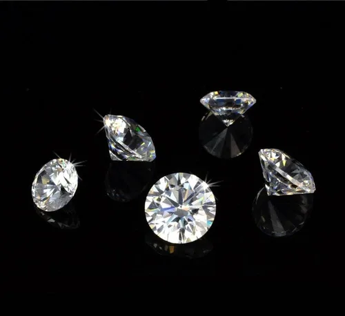 Vista 4 de Brillantes 10 Corazones 10 Flechas Sueltas Diamante Simulado Ideal Corte Redondo