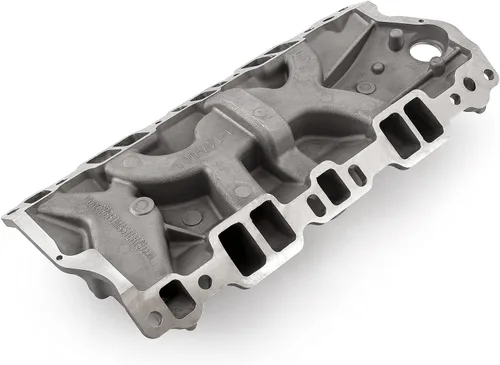 Vista 3 de Speedmaster 1-147-001 Compatible con Chevy SBC 350 1957-95 (no EGR) Colector de admisión de aluminio LowRise [Satinado]
