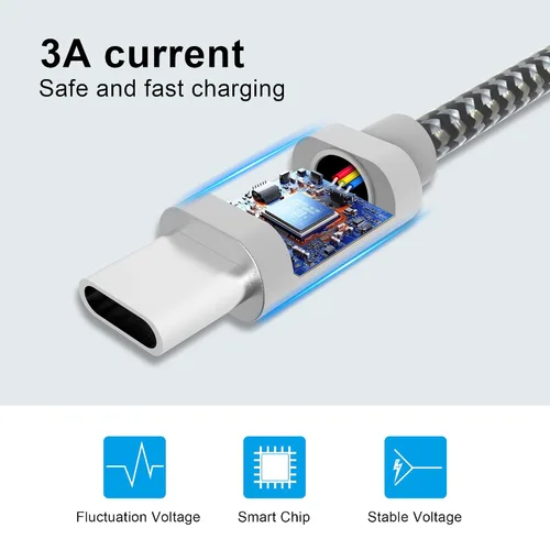 Vista 5 de ABTKN Cable de carga rápida para controlador PS-5, cable de carga USB C 2 en 1 para Play-Station - Controlador 5Xbox Series XS, cable de carga de 10