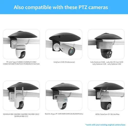 Vista 3 de Funda de seguridad 2 en 1 para cámara de seguridad y lluvia con montaje ajustable, compatible con Ring Spotlight Cam, Blink, Arlo, Wyze, Eufy