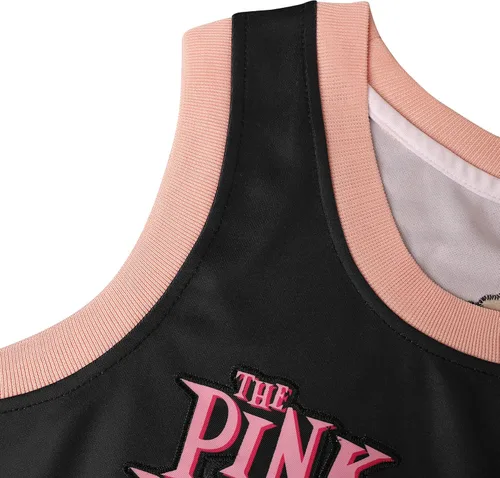 Vista 5 de Camiseta de baloncesto para hombre 3 rosa, ropa deportiva hip hop, chaleco de fiesta blanco, negro, rosa, talla S-3XL