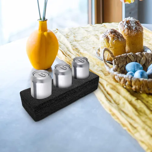 Vista 7 de ULTECHNOVO Soporte para bebidas para llevar, bandeja portavasos, bandeja para llevar con 3 agujeros, soporte para bebidas frías y calientes, soporte