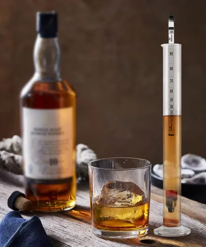 Vista 3 de Kit de medidor de alcohol hidrómetro, hidrómetro de alcohol 0-200 a prueba y Tralle, probador de alcohol para licor, hidrómetro de alcohol para luz