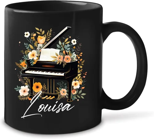 Vista 12 de Taza de instrumentos personalizada 2023, amante del violín, taza de violín personalizada con nombre, regalo para violinista, taza de violín