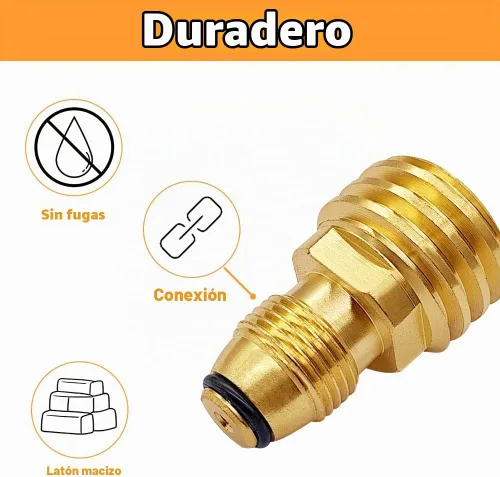Vista 3 de Adaptador de tanque de propano POL a QCC1, convierte la válvula de tanque antigua a QCC1