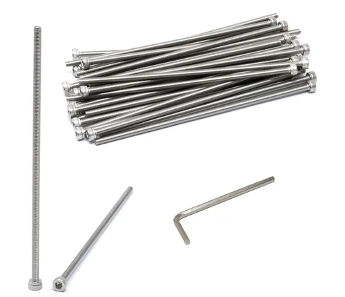 Vista 15 de iexcell Kit de tornillos de cabeza hexagonal de acero inoxidable 304, 100 unidades M2 x 0.157 in, paso de rosca de 0.016 in