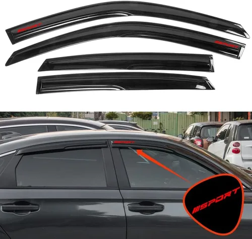 Vista 2 de EVPROXP - Visera de protección contra la lluvia compatible con Civic Sedan 2022-2023 de 4 puertas, deflector de ventilación de ventana lateral