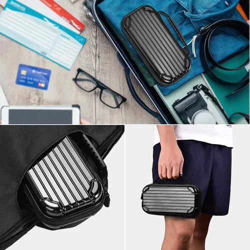 Vista 7 de CALLCASE Carrying Case for Switch Lite with Glass Screen Protector, Portable Hard Shell Travel Case Storage Bag for Switch Lite Console and