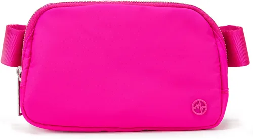 Vista 30 de Bolsa de Cinturón Pander para Mujeres, Riñoneras de Moda, Bolsas Cruzadas, Bolsa de Cinturón con Correa Ajustable, Negro, Talla única, Sólido