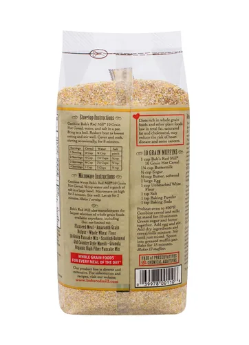 Vista 5 de Bob's Red Mill Cereales calientes de 10 granos, 25 onzas, paquete de 4