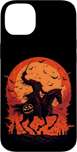 Vista 15 de Halloween Scary Pumpkin Headless Horseman Case for iPhone 17
