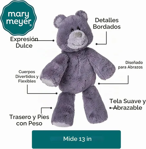 Vista 6 de Mary Meyer Juguete suave de peluche del zoológico de malvaviscos de peluche, 13 pulgadas, oso de bayas Berry Bear