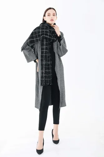 Vista 2 de Bufanda de invierno de moda para mujer, chales pashmina, bufanda, estilo vangita