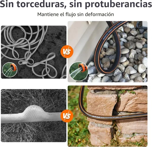 Vista 6 de Giraffe Tools Manguera Líder 5/8 pulgadas x 2.5 pies para Jardín, Manguera de Agua Resistente, Manguera Híbrida Corta Flexible y Ligera