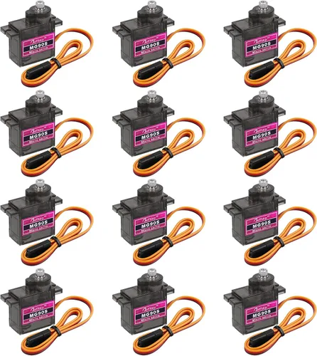 Vista 10 de 2 piezas MG90S 9g Micro Servo Motor Metal Gear para RC Robot Coche Avión Helicóptero Mini Servos para Arduino Proyecto Compact 9g servos with