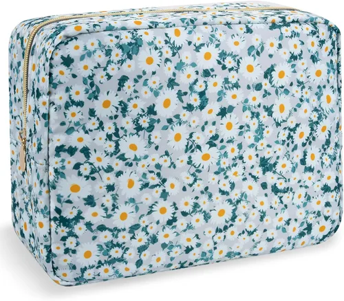 Vista 94 de izuzta Nylon Lager Pequeño Slim Mini Maquillaje Bolsa Organizador, Beige, Viajes