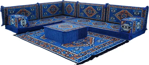 Vista 19 de arabicsofa Juego de Sofá Majlis Árabe de Esquina en Forma de L – Cojín Modular de Piso con Almohadas de Respaldo