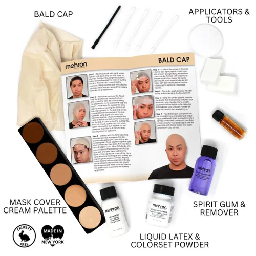 Vista 3 de Mehron - Kit de maquillaje premium de personaje (gorra calva)