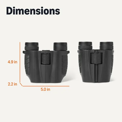 Vista 5 de Amazon Basics - Mini prismáticos compactos de 7 x 25 pulgadas para adultos, óptica FMC, prisma BAK-4, diseño portátil ligero para viajes y uso al