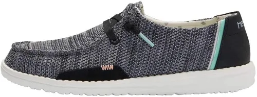 Vista 72 de Hey Dude Wendy Chambray - Zapatos para mujer, mocasines con cordones para mujer, cómodos y ligeros Aurora Blanco 2