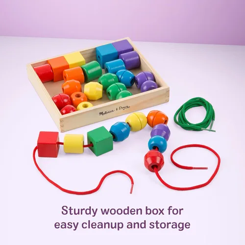 Vista 13 de Set de cuentas Melissa & Doug, con 30 cuentas y 2 cordones