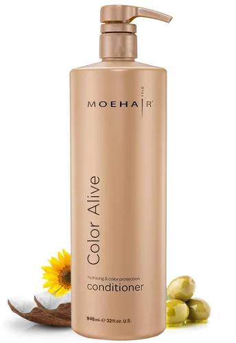 Vista 8 de MOEHAIR Acondicionador Color Alive (12 onzas líquidas), acondicionador hidratante y nutritivo para cabello teñido Reduce la sequedad del cuero