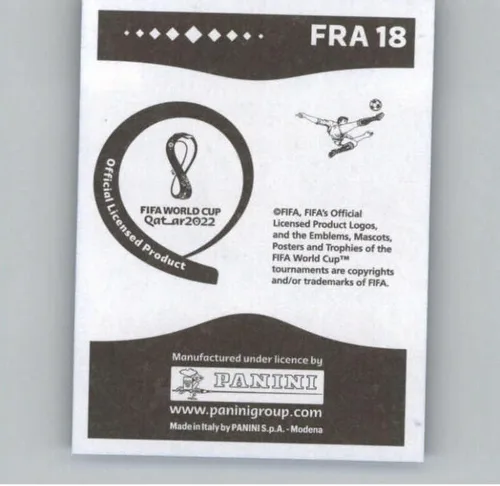 Vista 2 de Calcomanías de Panini World Cup Qatar 2022, color azul, #FRA1, foto del equipo, Francia, Grupo D, calcomanía oficial del álbum (2 x 2.5 pulgadas)