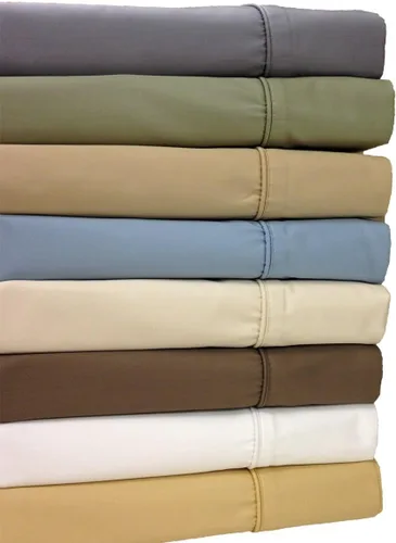 Vista 3 de Royal Hotel Bedding Sábanas de 650 hilos, sábanas sin arrugas, bolsillo profundo, mezcla de algodón, sábanas de satén, hipoalergénicas, 5 piezas Gris