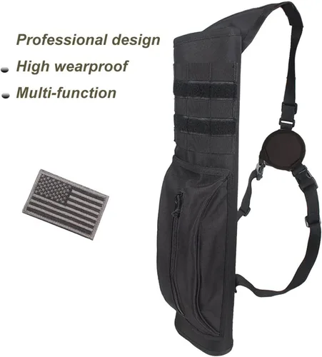 Vista 7 de Carcaj de flecha trasera multifunción con sistema Molle para flechas de hombro, soporte para flechas de hombro colgado, carcaj de tiro para flechas