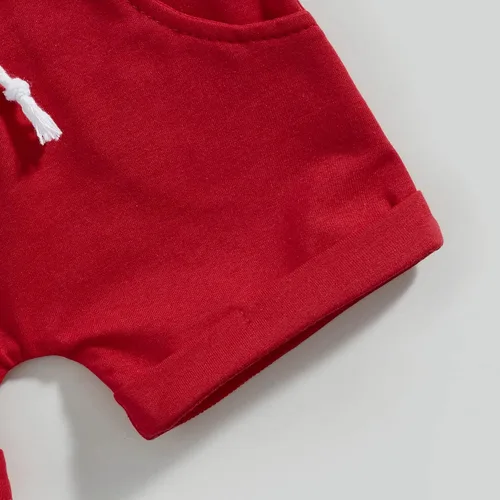 Vista 7 de Ynibbim Conjunto de ropa de verano para niños pequeños del 4 de julio, camiseta con estampado de letras y pantalones cortos de algodón