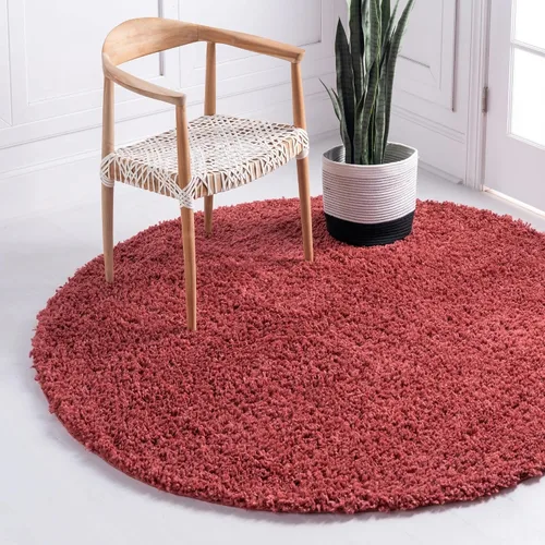 Vista 358 de Unique Loom Colección Davos Shag - Alfombra Lino