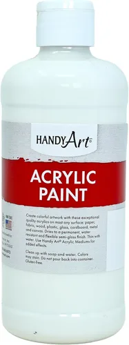 Vista 87 de Handy Art Pintura acrílica, juego de 12 colores, botellas de 16 onzas, acrílico líquido para estudiantes semibrillante, consistencia de flujo