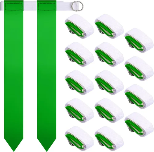 Vista 13 de Sintege Juego de cinturón de fútbol con bandera de 14 jugadores, bandera de fútbol ajustable y cinturones, regalos para jóvenes y adultos