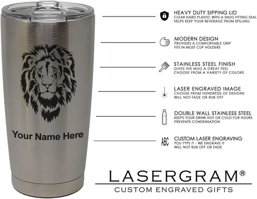 Vista 103 de LaserGram Vaso aislado al vacío de 20 onzas, notas musicales, grabado personalizado incluido (negro)
