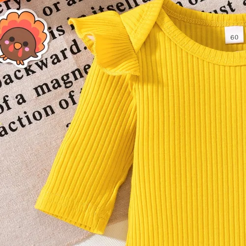 Vista 137 de Aalizzwell Conjunto de mameluco acanalado para bebé recién nacido prematuro para otoño e invierno