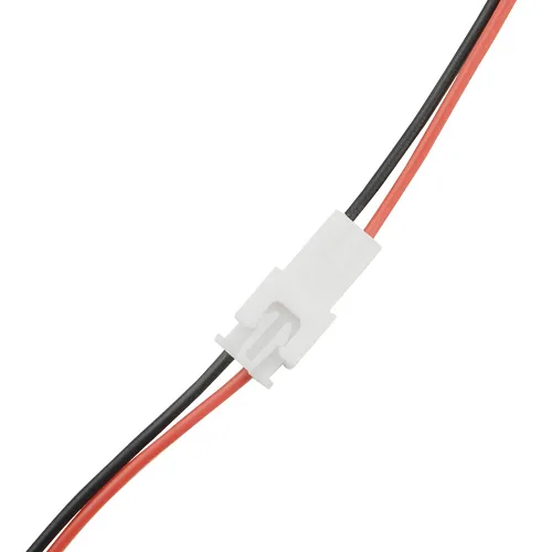 Vista 5 de 100 unidades (50 pares) 0.100 in 2PIN hembra y macho enchufe de conexión con conector de terminal rojo negro cable compatible con JST-XHP 7.874 in