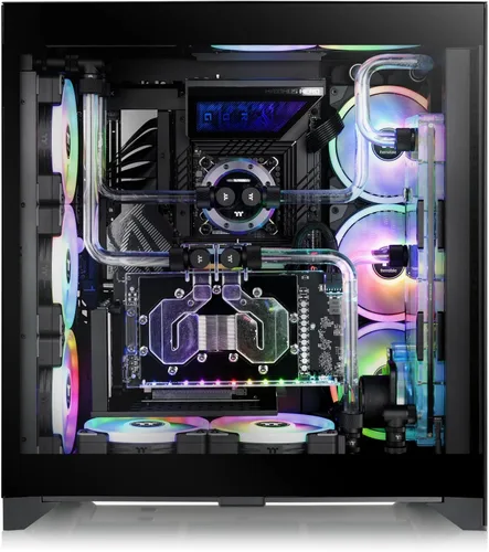 Vista 2 de CTE E600 MX Negro Mid Tower E-ATX Funda con diseño de eficiencia térmica centralizada; malla intercambiable y panel frontal TG; soporte de montaje