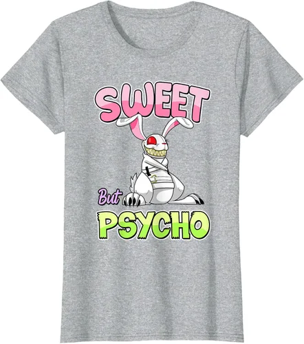 Vista 24 de Sweet But Psycho Shirt Bunny Creepy Gothic Rabbit Funny T-Shirt