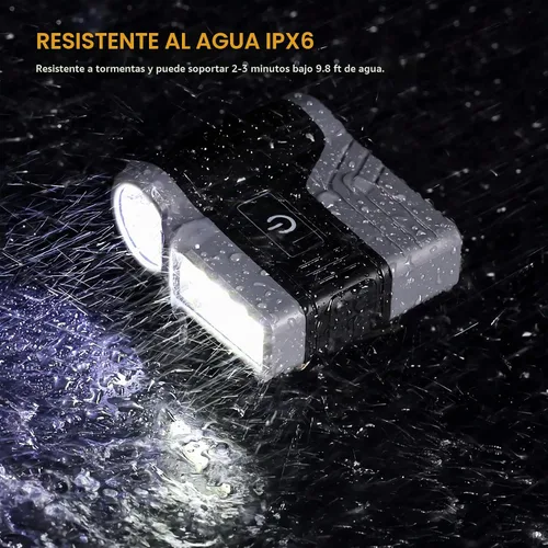 Vista 7 de Sensor de movimiento Clip-on Cap Light 75° ajustable IPX6 impermeable