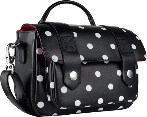 Vista 2 de INSIGNIA NS-DM8CB1 - Funda para cámara de impresión instantánea - lunares blancos sobre negro - compatible con cámaras Instax