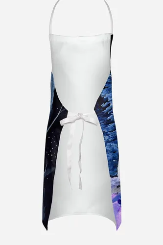 Vista 4 de Caroline's Treasures SS8400APRON Starry Night Siberian Husky Delantal de Cocina, Servidor de Cocina, Hornear Manualidades Jardinería para Adultos