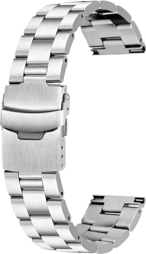 Vista 3 de Juntan Correa de reloj compatible con Samsung Galaxy Watch de 1.811 in Galaxy Watch 3 de 1.772 in Gear S3 Frontier Classic de acero inoxidable