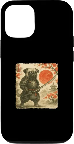 Vista 28 de Pug Samurai Japanese Warrior Costume Sumi-e Art Funny Case for iPhone 17