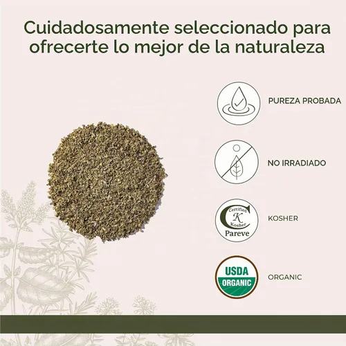 Vista 4 de Starwest Botanicals - Hoja seca de orégano orgánico, griego, bolsa a granel de 1 libra