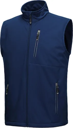 Vista 12 de 33,000ft Chaleco para hombre a prueba de viento y ligero para golf, ropa exterior con bolsillos, chaqueta sin mangas de softshell para correr Verde