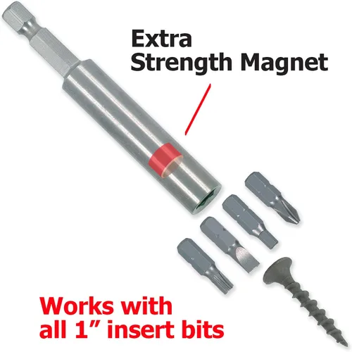 Vista 3 de IVY Classic 44600 1/4" x 2-3/8" Hex Magnetic Bit Holder Impact Plus 1/Card