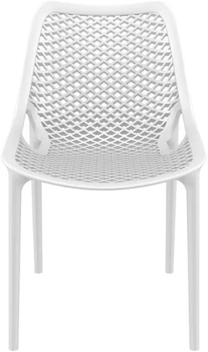 Vista 4 de Compamia Silla de comedor para patio al aire libre en color blanco (juego de 2)