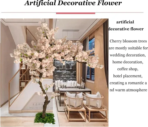 Vista 3 de Arreglos artificiales de flores de cerezo para la decoración casera de la oficina de la boda el 1.5×1m