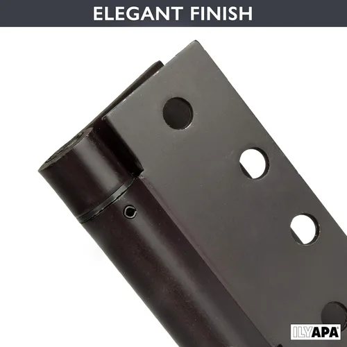 Vista 5 de Ilyapa Bisagras de puerta de cierre automático, paquete de 2, bisagra de resorte de mortaja de bronce aceitado, 4 x 4 pulgadas para puertas
